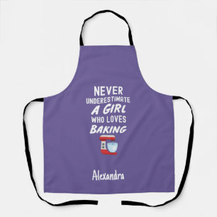 Cute Purple Baking Gifts For Kids Baby Girls Baker Apron