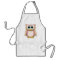 Cute Purple & Beige Owl Apron