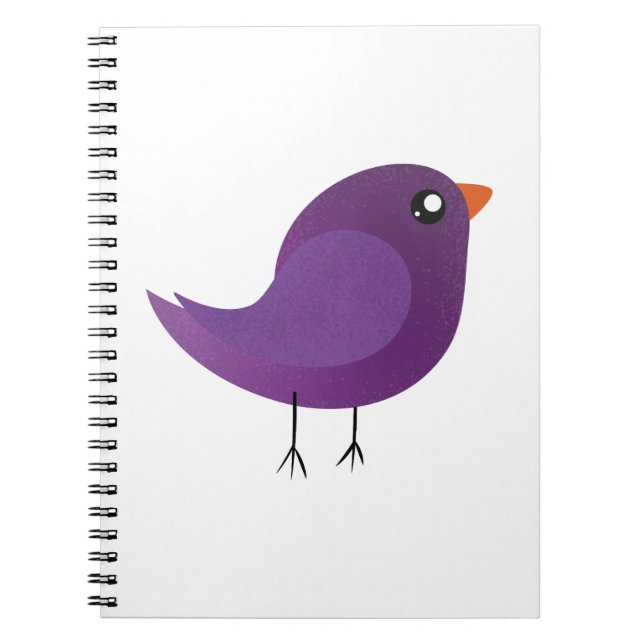cute purple bird notebook (Front)