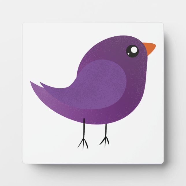cute purple bird plaque (Front)