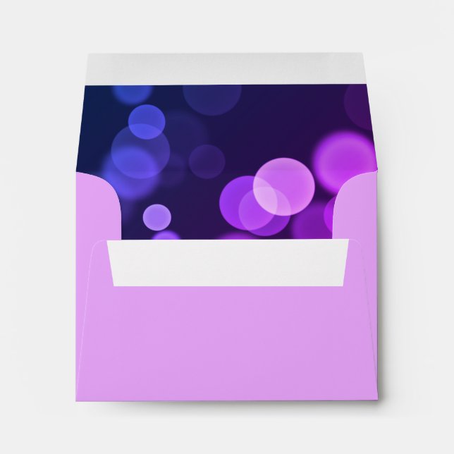 Cute Purple Circular Design Envelope (Back (Bottom))