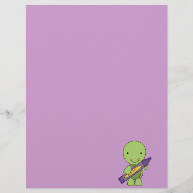 cute purple crayon turtle (Front)