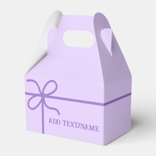 Cute Purple Custom   Favour Box (Front Side)