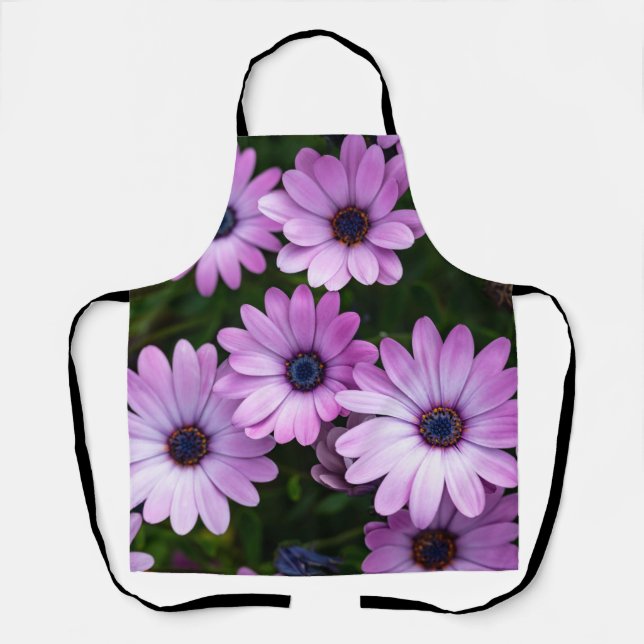 Cute Purple Daisy Flower For Women Apron (Front)