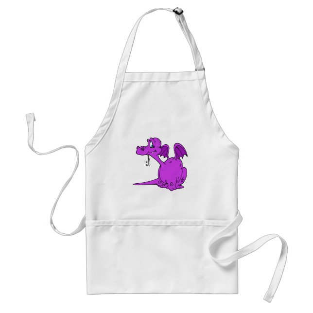 Cute Purple Dragon Baby Standard Apron (Front)