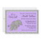 Cute Purple Elephant Girl Baby Shower Invitations