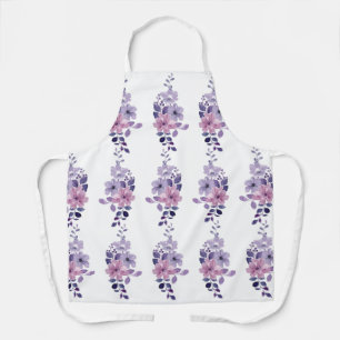 Cute Purple Floral Apron
