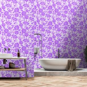 Cute Purple Floral Lace Wallpaper