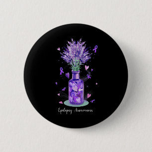 Cute Purple Flower National Epilepsy Awareness 202 6 Cm Round Badge