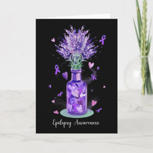 Cute Purple Flower National Epilepsy Awareness Card