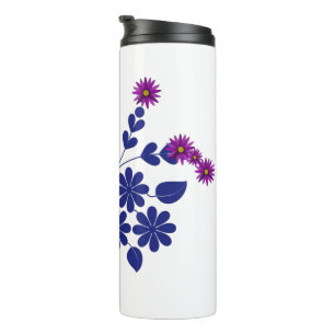  Cute Purple Flower Thermal Tumbler