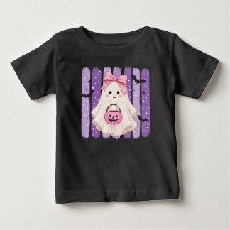 Cute Purple Ghost Halloween Kids T-Shirt