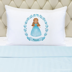 Cute Purple Girl Fairytale Princess Pillowcase
