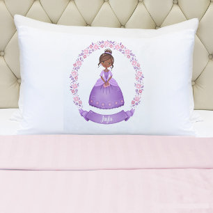 Cute Purple Girl Fairytale Princess Pillowcase