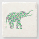 Cute Purple & Green Elephant Illustration