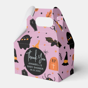 Cute Purple Halloween Baby Shower Favour Box