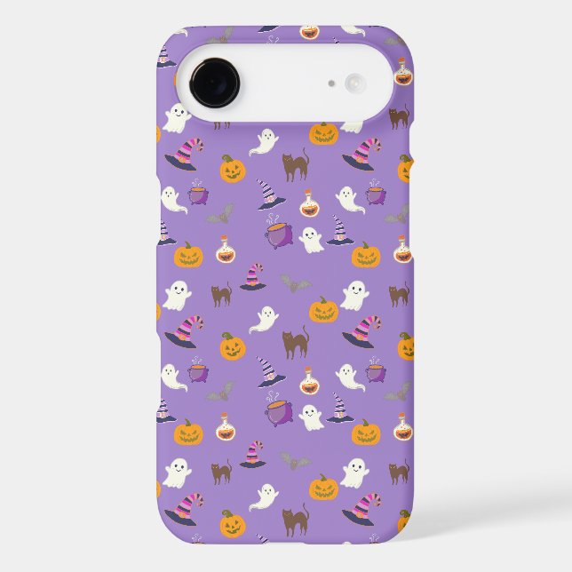 Cute purple Halloween Seamless Pattern - Spooky (Back)