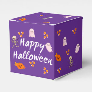 Cute Purple Happy Halloween Favour Box 3