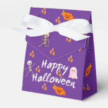 Cute Purple Happy Halloween Pattern Favour Box 2