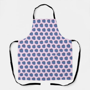 Cute Purple Heart Cake Pattern Apron