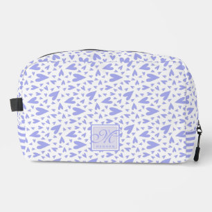 Cute Purple Hearts - Monogrammed Dopp Kit