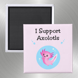 Cute Purple I Support Axolotls Light-Colour Magnet
