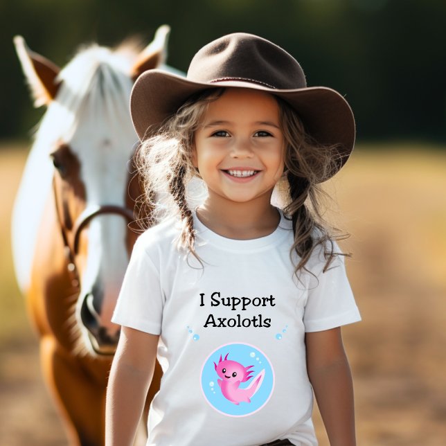 Cute Purple I Support Axolotls Light-Colour T-Shirt (Creator Uploaded)