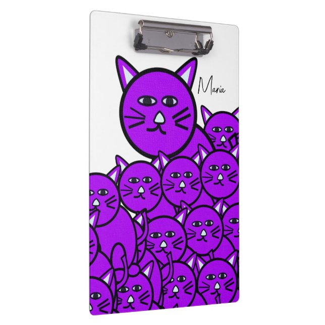 Cute Purple Kitten Cats Clipboard  (Right)
