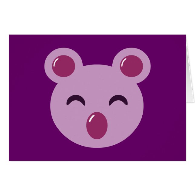Cute Purple Koala Bear (Front Horizontal)