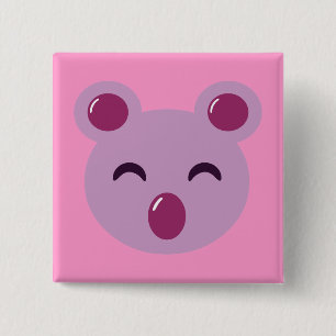 Cute Purple Koala Bear 15 Cm Square Badge