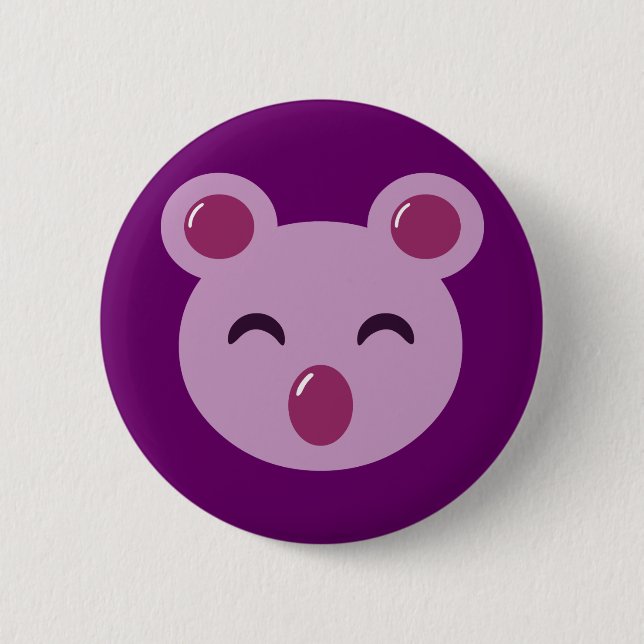 Cute Purple Koala Bear 6 Cm Round Badge (Front)