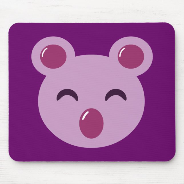 Cute Purple Koala Bear Mouse Pad (Front)