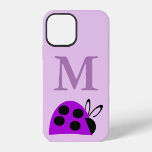 Cute Purple Ladybug Personalised iPhone 12 Case