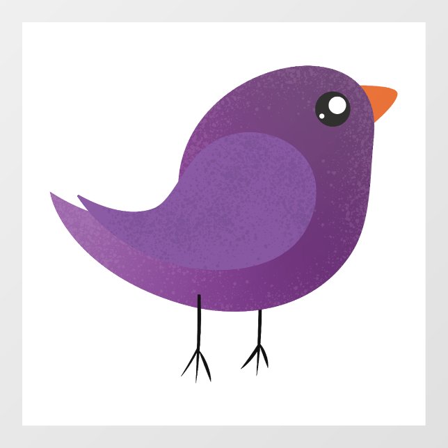 Cute Purple Little Bird Illustration (Sheet)