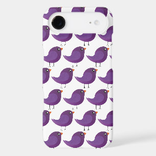 Cute Purple Little Bird Illustration
