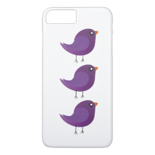 Cute Purple Little Bird Illustration Case-Mate iPhone Case