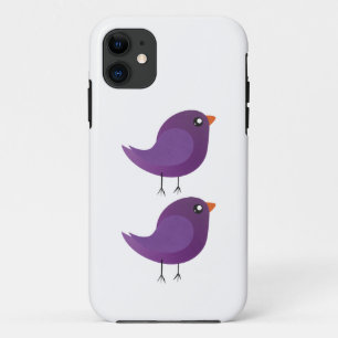 Cute Purple Little Bird Illustration Case-Mate iPhone Case