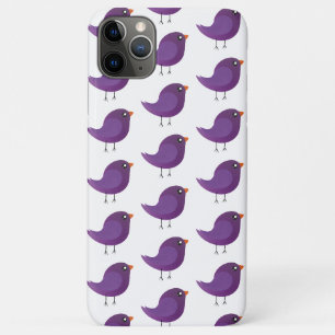 Cute Purple Little Bird Illustration Case-Mate iPhone Case