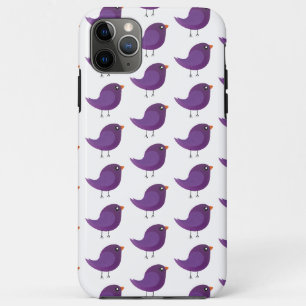 Cute Purple Little Bird Illustration Case-Mate iPhone Case