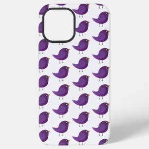 Cute Purple Little Bird Illustration iPhone 12 Pro Max Case