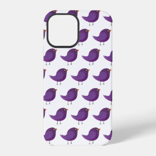 Cute Purple Little Bird Illustration iPhone 12 Pro Case