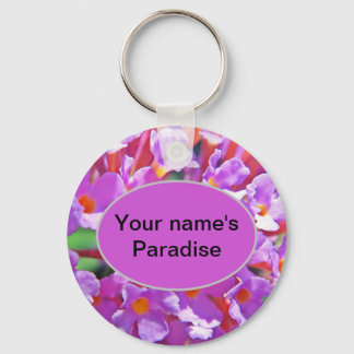 Cute Purple Little Flowers Key Ring
