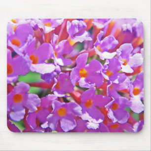 Cute Purple Little Flowers Scented Jar Candle Mouse Pad