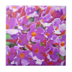 Cute purple little flowers tile