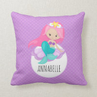 Cute Purple Mermaid Girl Princess Sea Shell Scales