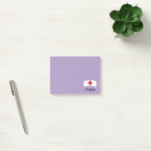 Cute Purple Nurse Personalised Post-it Notes