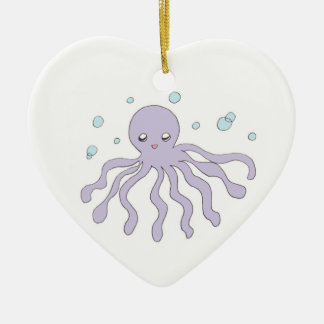Cute Purple Octopus Ceramic Tree Decoration