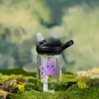 Cute purple octopus green