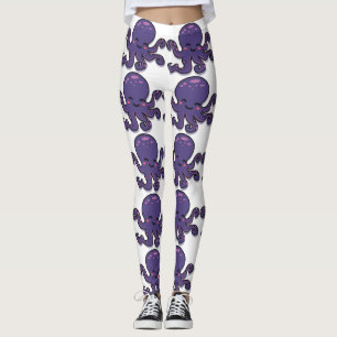 Cute Purple Octopus Thunder_Cove Leggings