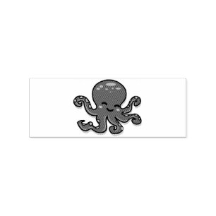 Cute Purple Octopus Thunder_Cove Rubber Stamp